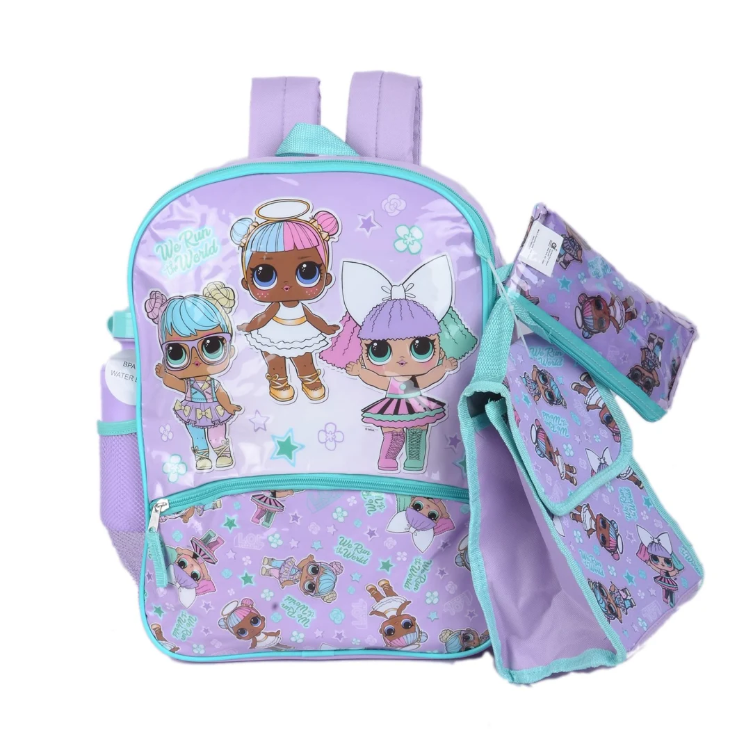 Licensed Wholesale Cartoon 4PCS Set Kid Bags Customized Disney Childen 3+ Marvel Lol Surprise School Bags