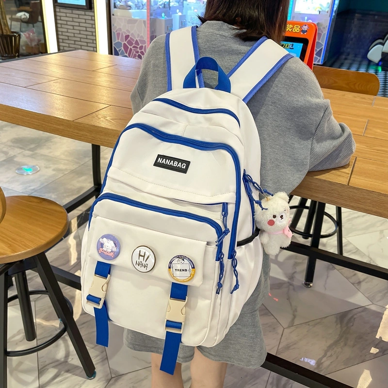 Women Laptop Backpack for Teenage Girls Kawaii College Student Kids Book Bag Rucksack 2022 Canvas School Bags