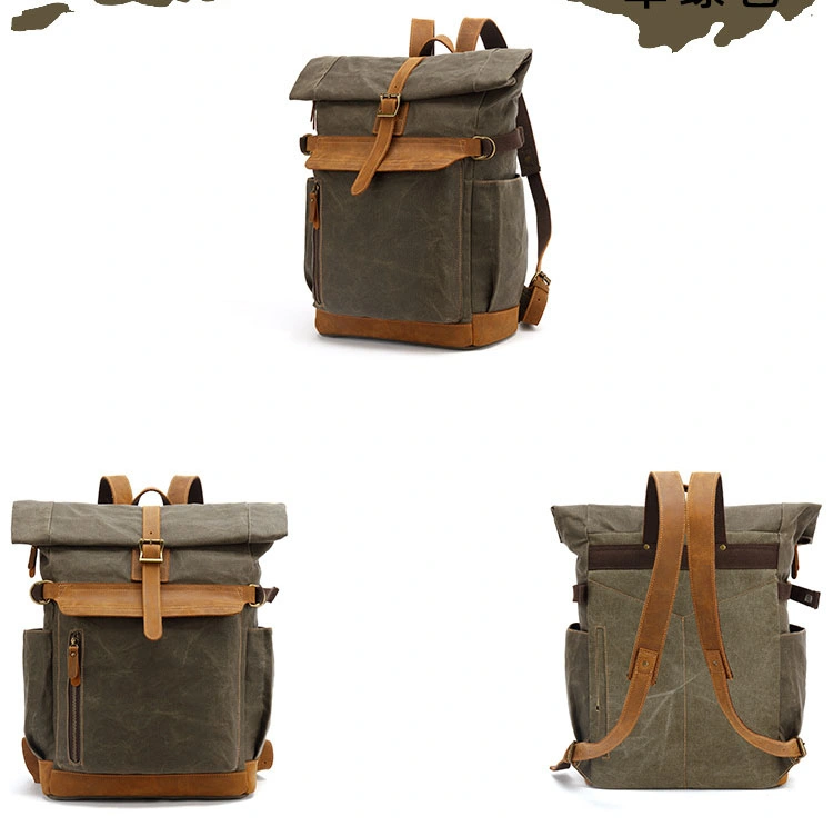 Male Fashion Canvas Outdoor Leisure Travel Computer Laptop Notebook College School Students Sports Pack Bag Backpack (CY6888)
