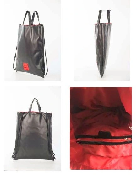 Metallic PU Leather Drawstring Backpack for Dancing