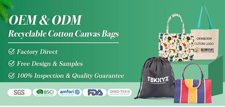 Wholesale Ecofriendly Cheap Factory Child Women Handle Tote Bag Durable Mini Shopping Bag Reusable Canvas Bag with Custom Printing
