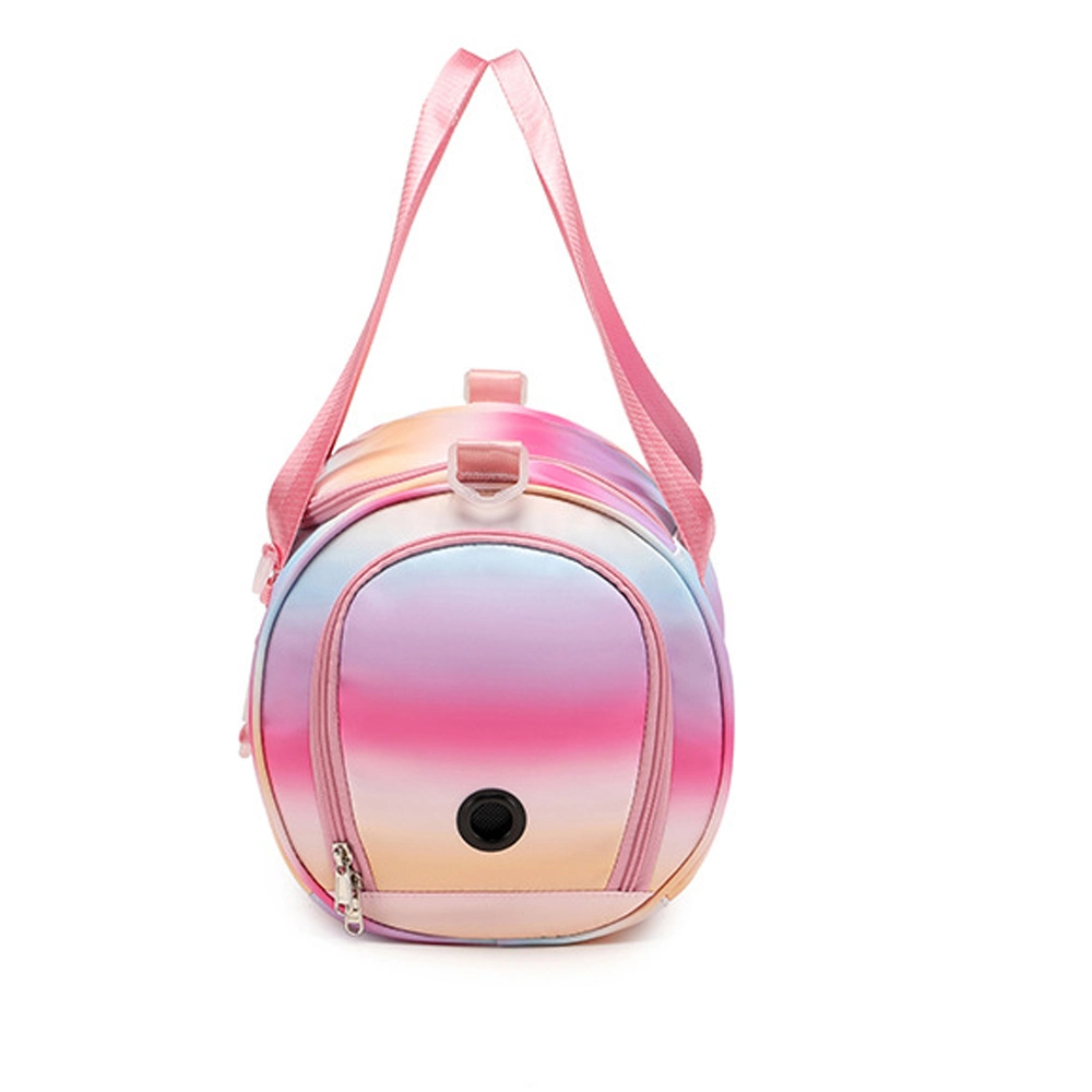 Fashion Pink Weekend Duffle Handbag Bag Kids Rainbow Cute Teddy Shoulder Travel Bag for Ladies Girls