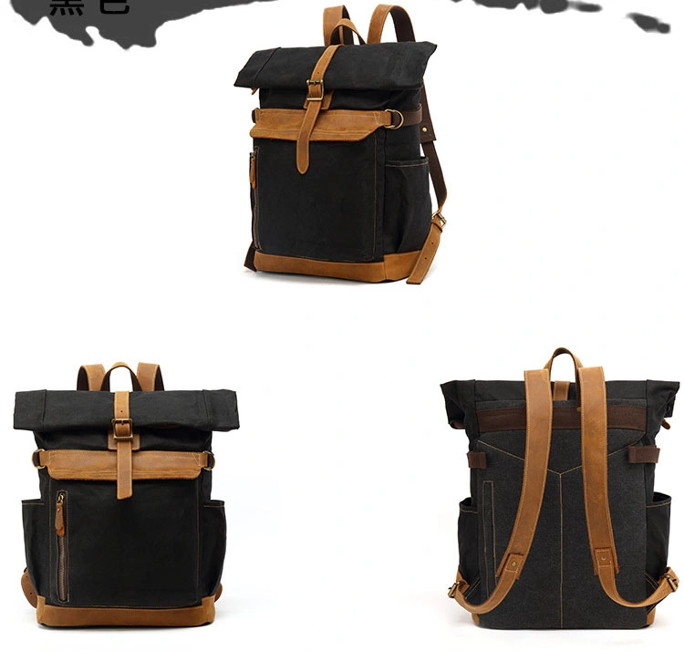 Male Fashion Canvas Outdoor Leisure Travel Computer Laptop Notebook College School Students Sports Pack Bag Backpack (CY6888)