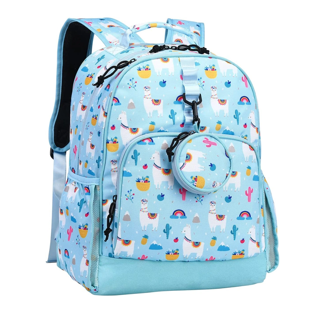 Llama Backpack for Girls Boys Backpack Elementary School Backpack for Kids Backpacks for Girls 17 Inch School Bag