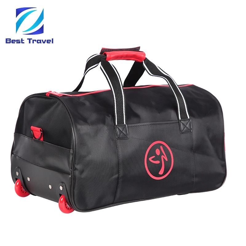 Wholesale Fashion Leisure Promotional Travelling Wheeled Duffel Sport Gym Carry on Cabin Duffle Hand Shoulder Trolley Travel Luggage Bag