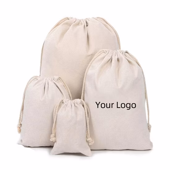 Eco-Friendly Recycling Cotton Drawstring Bags Wholesale